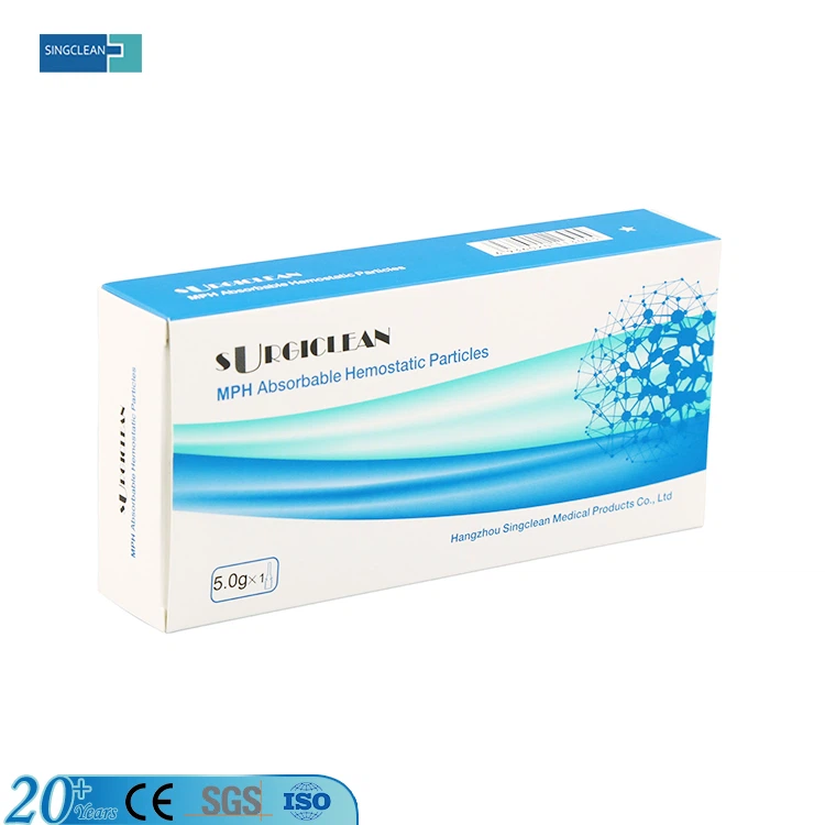 Powdr hemostatig amsugnadwy